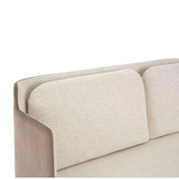 Lousanne Ivory Fabric and Mink Velvet 2 Seater Sofa