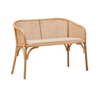 Lorenza Natural Cane Beige Bench