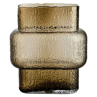 Alba Large Textured Brown Glass Vase