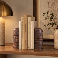 Bijou Forest Green Marble Set of 2 Bookends