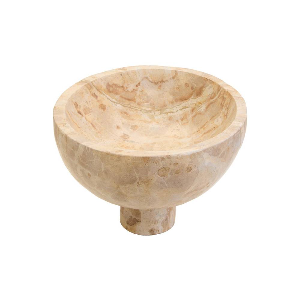Marisol Chocolate Marble Pedestal Bowl