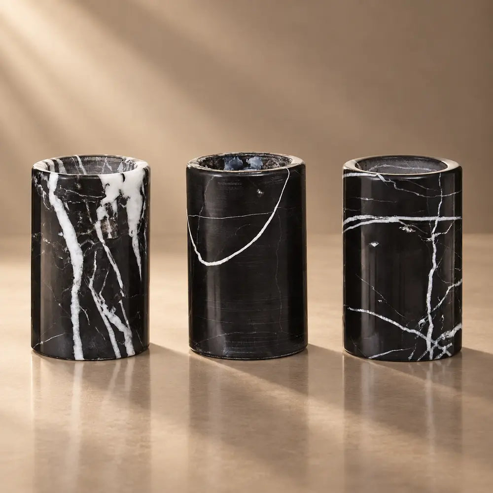 Accessories-Ornaments-Set-Of-3-Black-Marble-Tealight-Holders
