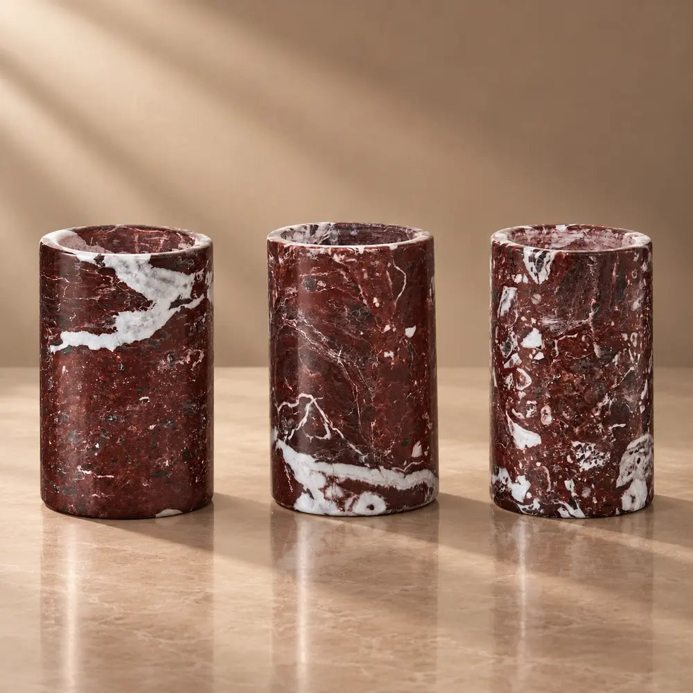 Accessories-Ornaments-Set-Of-3-Red-Marble-Tealight-Holders