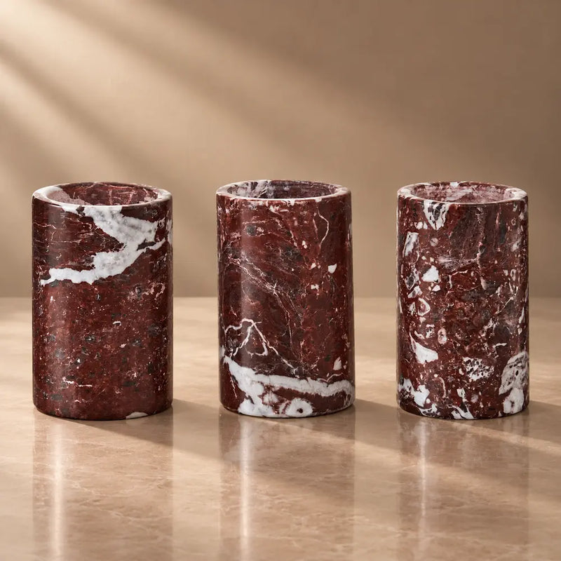 Accessories-Ornaments-Set-Of-3-Red-Marble-Tealight-Holders
