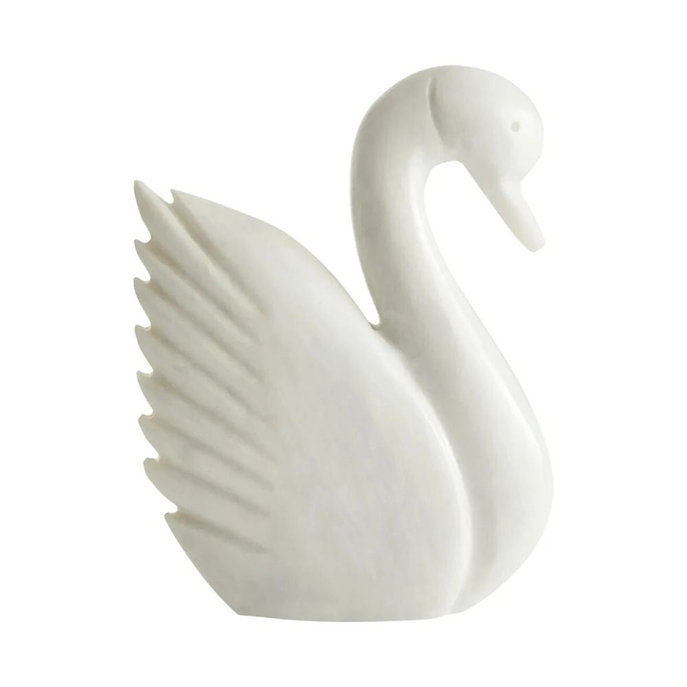 Accessories-Sculptures-White-Marble-Decorative-Swan