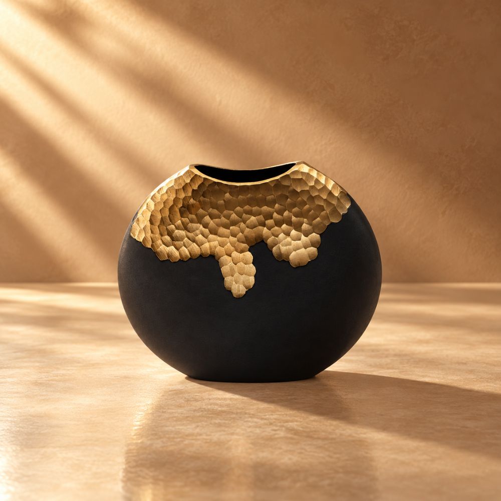 Accessories-Takumi-Small-Black-Gold-Vase