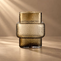 Alba Large Textured Brown Glass Vase