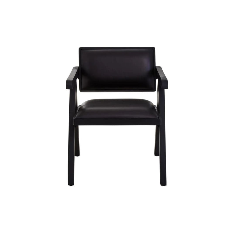 Apex Black Leather Chair (Set of 2)