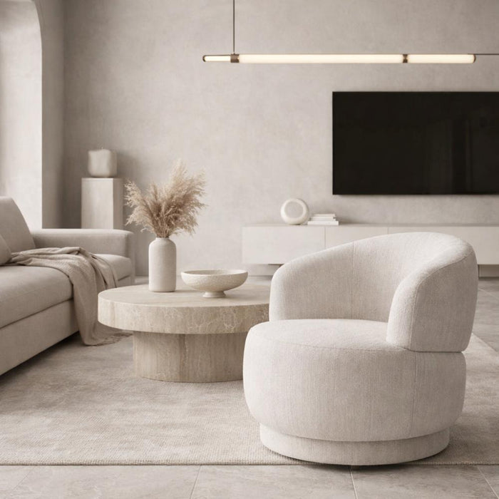 Arlette Ivory Linen Chair