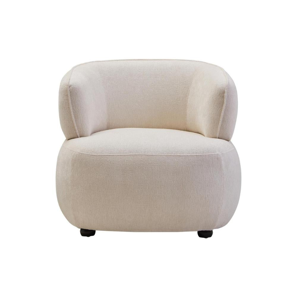 Beige armchair on a white background