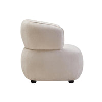 Beige armchair on a white background