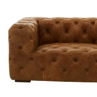 Brixton Tufted Leather 3-Seat Sofa