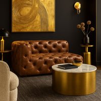 Brixton Tufted Leather Right Arm Sofa