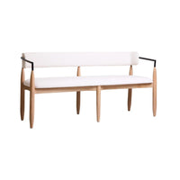 Calviano Cream Textured Dining Bench