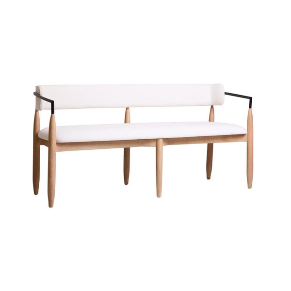 Calviano Cream Textured Dining Bench