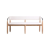 Calviano Cream Textured Dining Bench