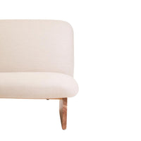 Alm Cream Textured Linen Armless Chair