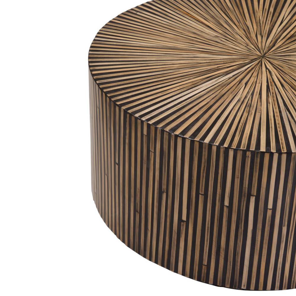 Orana Bamboo Inlay Round Coffee Table