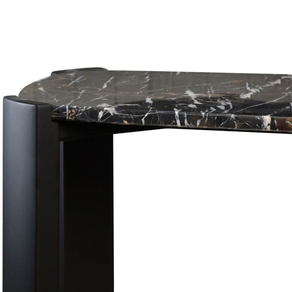 Elara Black Marble Veneer Console Table