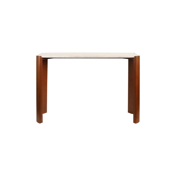 Elara Travertine Console Table