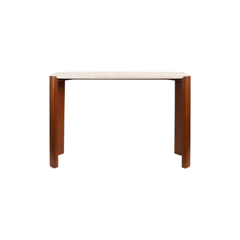 Elara Travertine Console Table