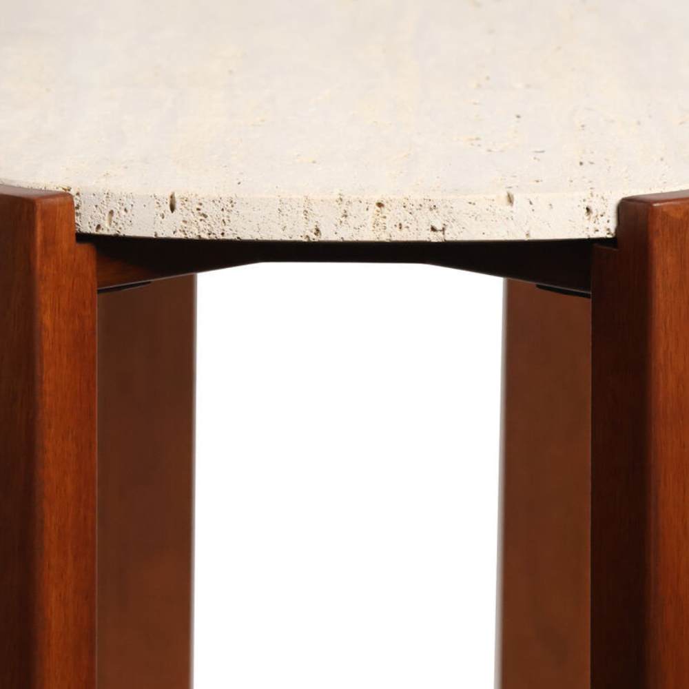 Elara Travertine Console Table