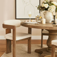 Ardino Grey Mango Wood & Bouclé Chair