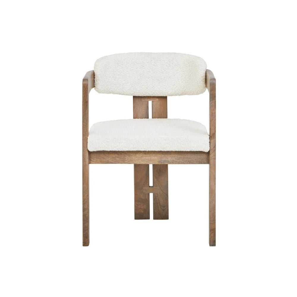 Ardino Grey Mango Wood & Bouclé Chair