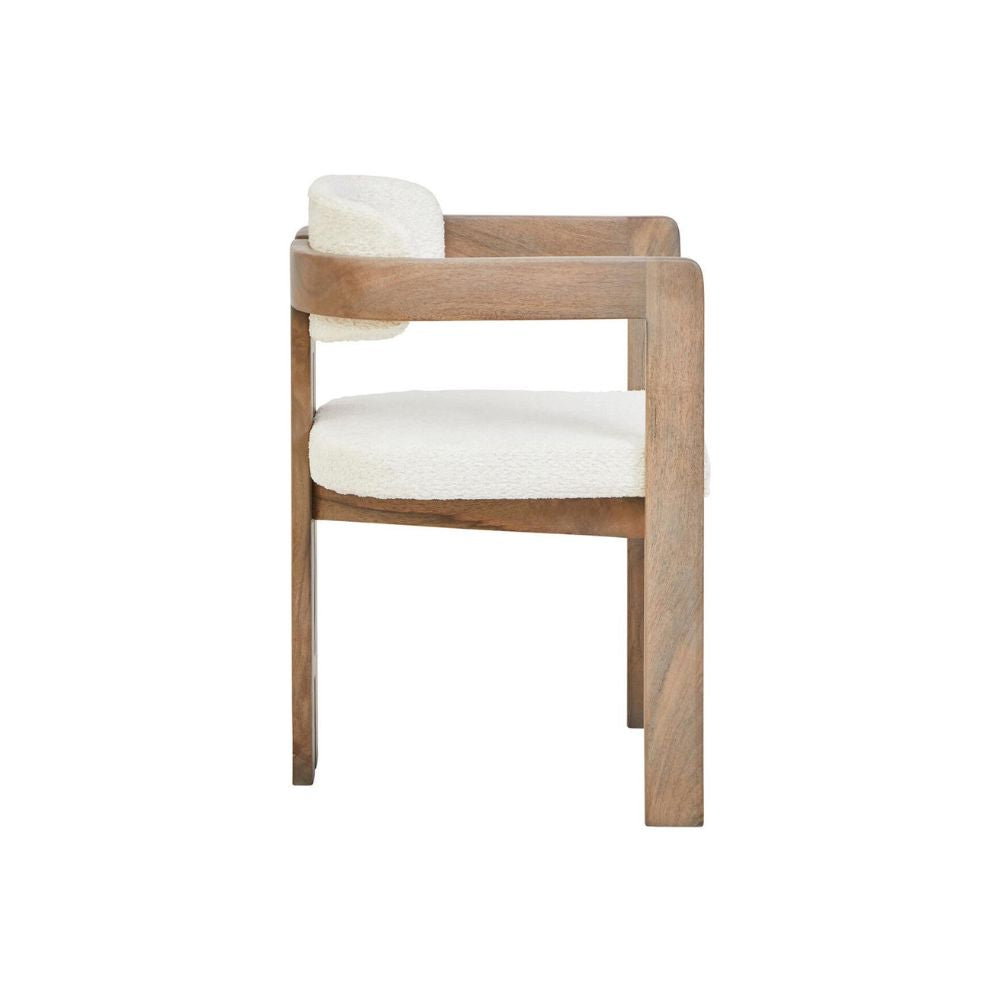 Ardino Grey Mango Wood & Bouclé Chair