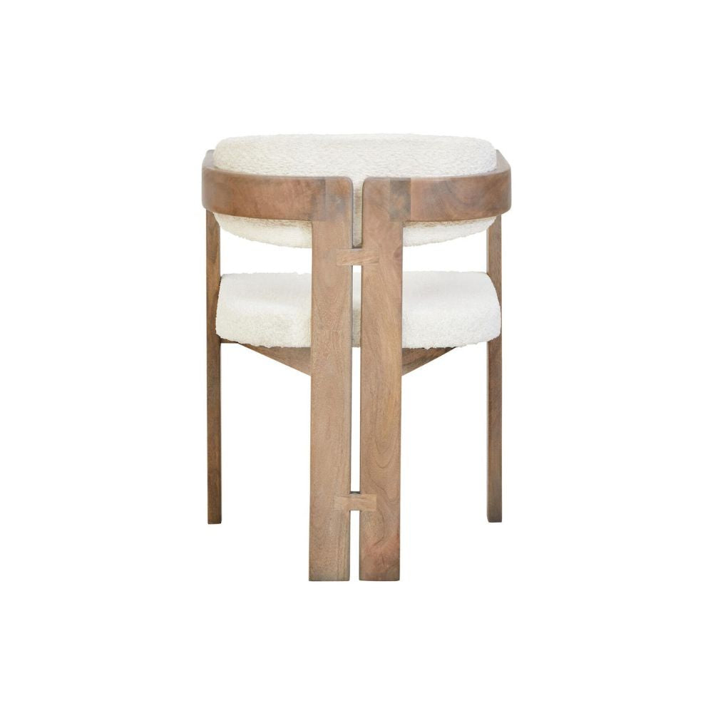 Ardino Grey Mango Wood & Bouclé Chair