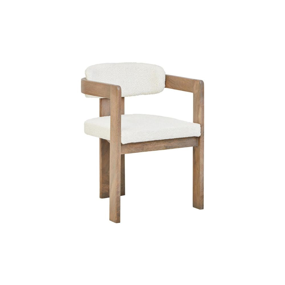 Ardino Grey Mango Wood & Bouclé Chair