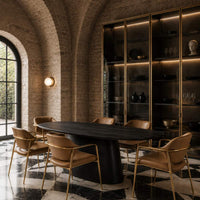 Black Pedesta Mango Dining Table