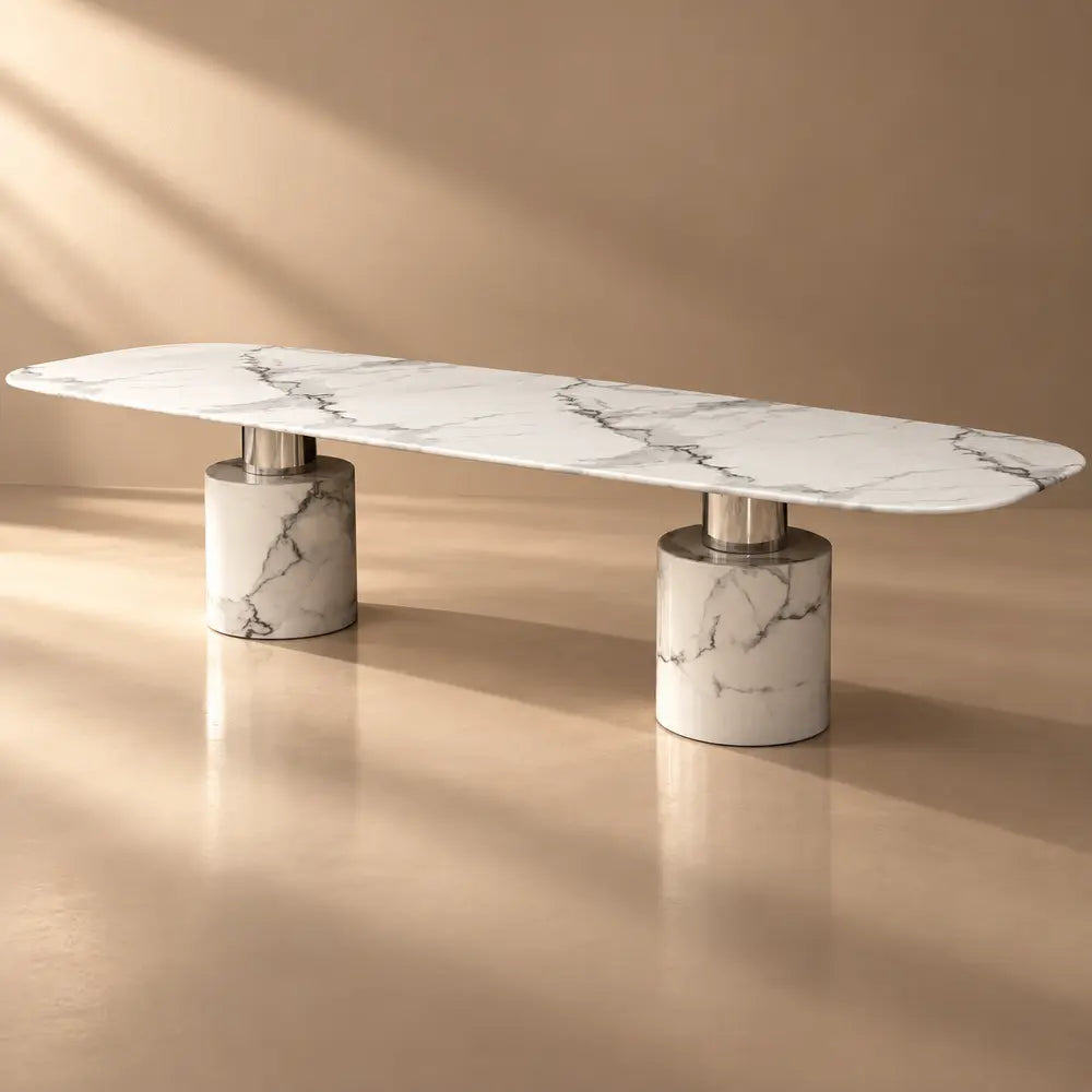 Furniture-Dining-Table-Carvaggio-White-Marble-Dining-Table