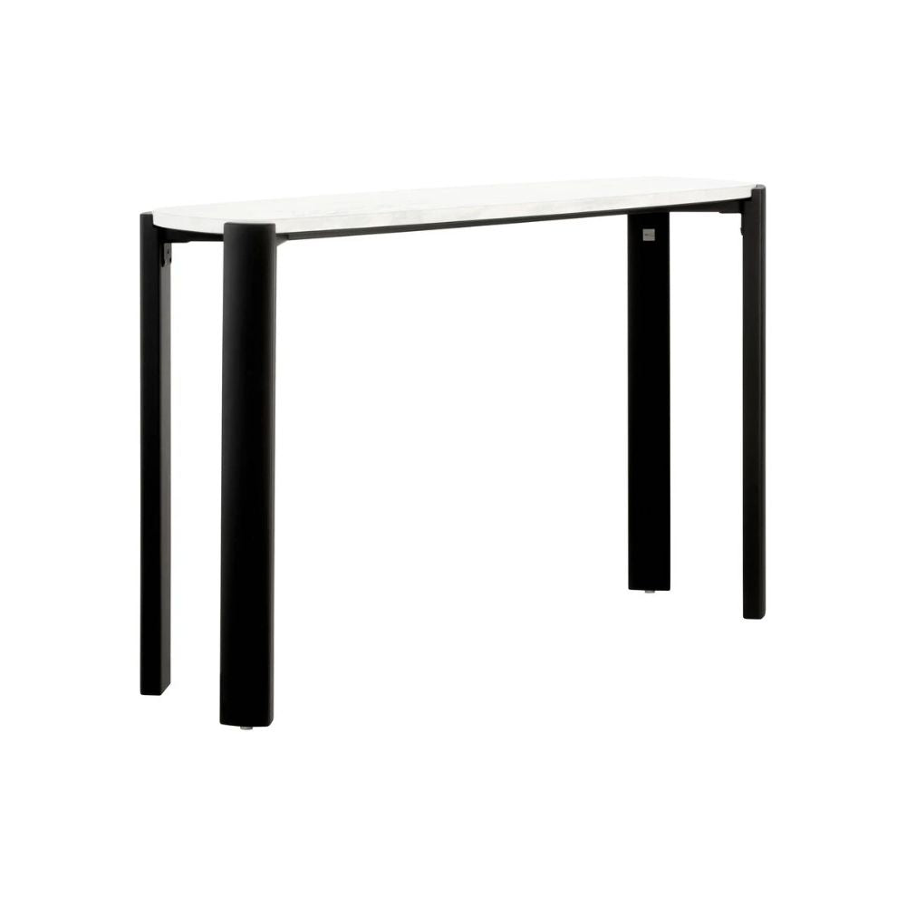 Furniture-Elara-White-Marble-Top-Console-Table