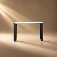Furniture-Elara-White-Marble-Top-Console-Table