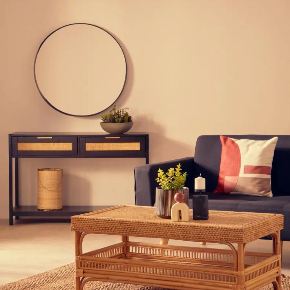 Ravello Black Wood & Rattan