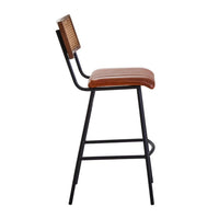 Carter Tan Leather Bar Chair (Set of 2)