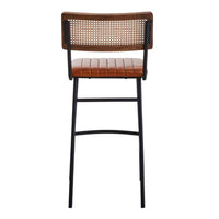 Carter Tan Leather Bar Chair (Set of 2)