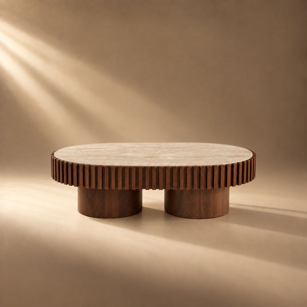 Furniture-Kering-Oval-Travertine-Coffee-Table-Lifestyle