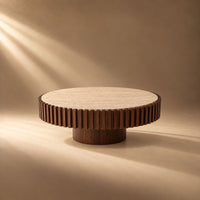 Furniture-Kering-Round-Travertine-Coffee-Table