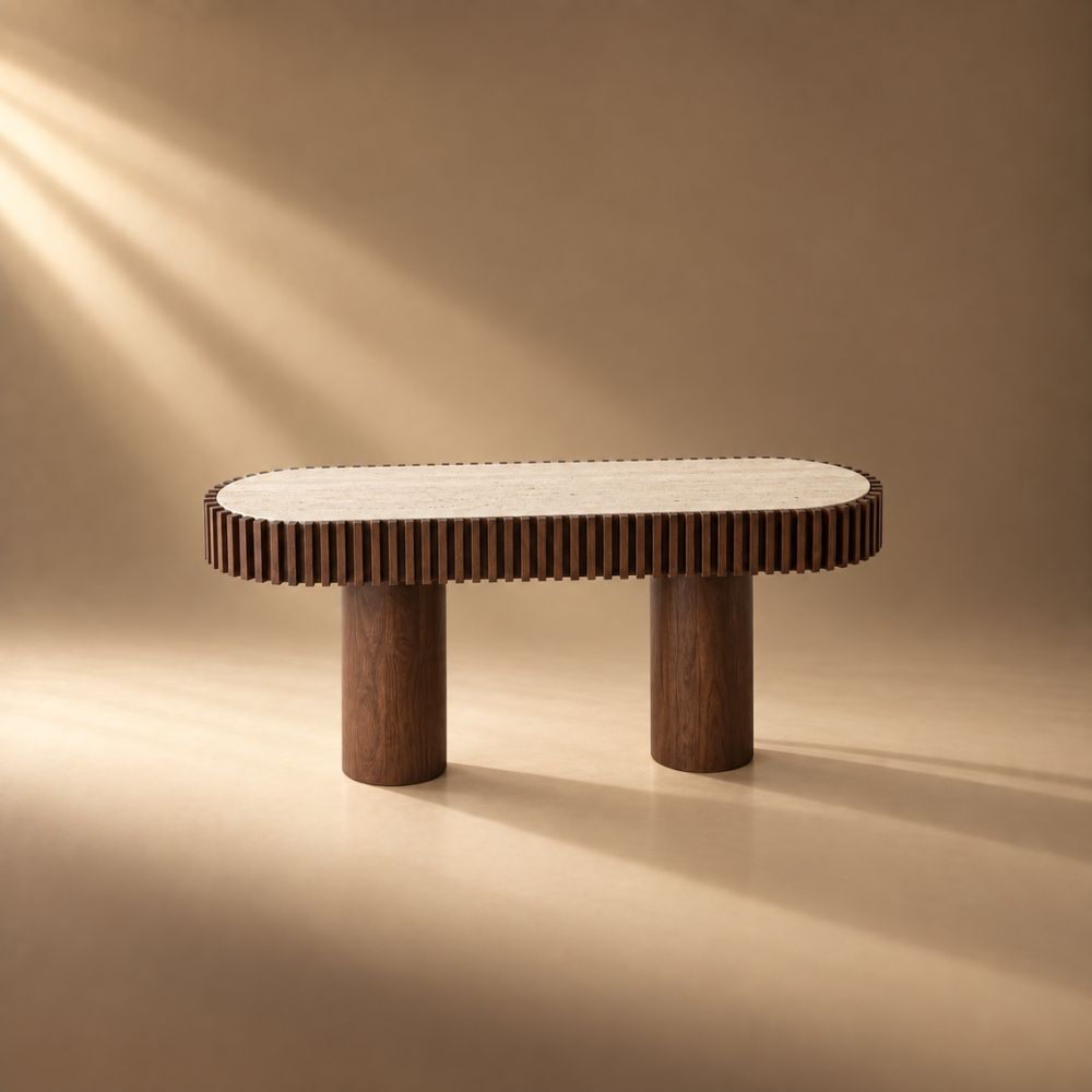 Furniture-Kering-Travertine-Console-Table