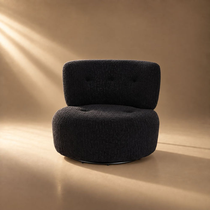 Furniture-Klarn-Black-Textured-Curved-Swivel-Lounge-Chair-Lifestyle