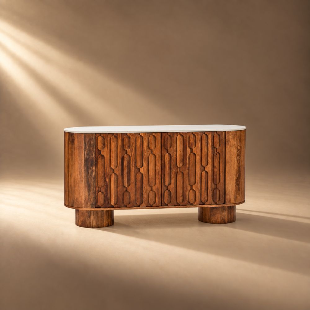 Furniture-Sara-Marble-and-Mango-Wood-Two-Door-Sideboard