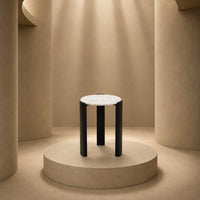 Montero White Marble Side Table