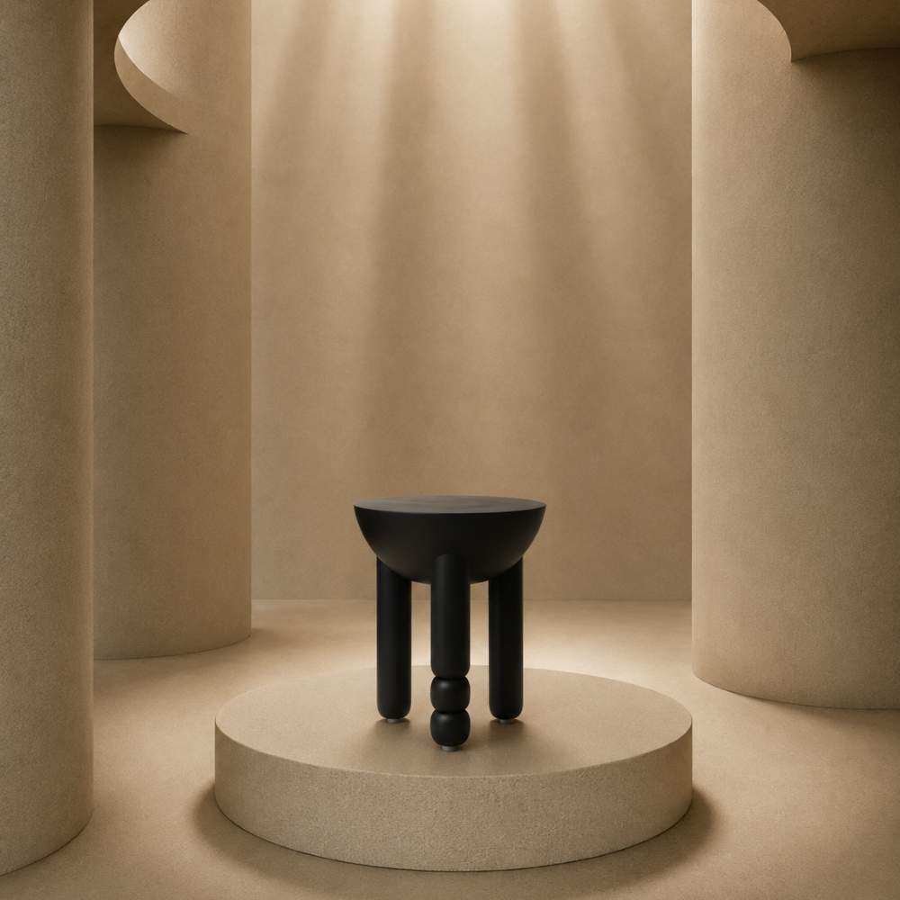 Noir Forma Sculptural Side Table