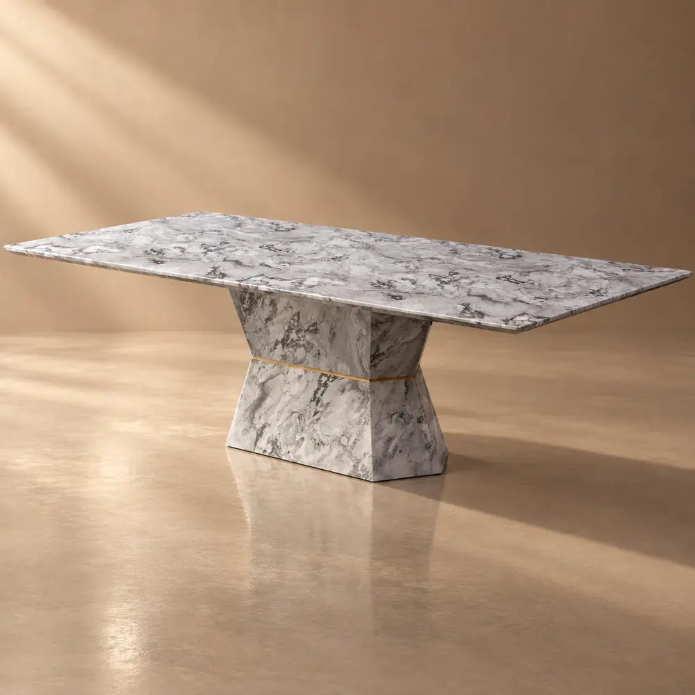 Silverstone Grey Marble Dining Table
