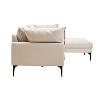 Avenne Cream three-seat right-hand chaise sofa