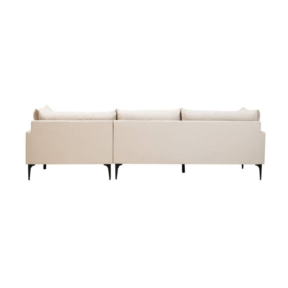 Avenne Cream three-seat right-hand chaise sofa