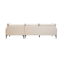 Avenne Cream three-seat right-hand chaise sofa