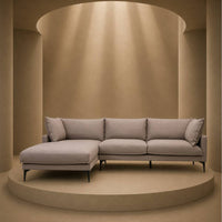 Avenne Grey three-seat left-hand chaise sofa